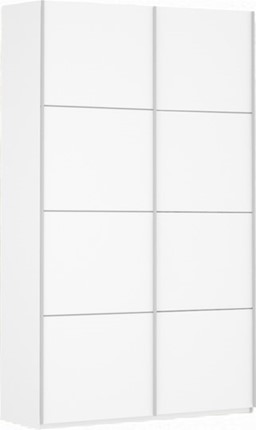 Шкаф 2-дверный Прайм (ДСП/ДСП) 1600x570x2300, белый снег в Архангельске - изображение