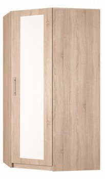 Угловой распашной шкаф Реал (YR-198х1034 (7)-М, Вар.5), с зеркалом в Архангельске - изображение