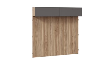 Настенный шкаф с декоративными панелями Порто (366) СМ-393.21.023-24 (Яблоня Беллуно/Графит софт) в Архангельске