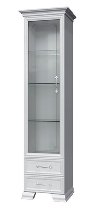Шкаф-витрина Грация ШР-1, белый, 1 стекло, 420 в Архангельске - изображение
