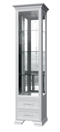 Шкаф-витрина Грация ШР-1, белый, 3 стекла, 420 в Архангельске - изображение