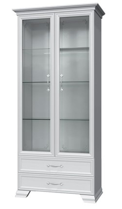 Шкаф-витрина Грация ШР-2, белый, 2 стекла в Архангельске - изображение