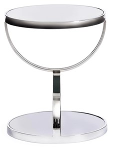 Кофейный столик GROTTO (mod. 9157) металл/дымчатое стекло, 42х42х50, хром в Архангельске - предосмотр 1
