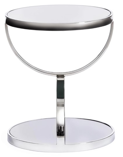 Кофейный столик GROTTO (mod. 9157) металл/дымчатое стекло, 42х42х50, хром в Архангельске - изображение 1