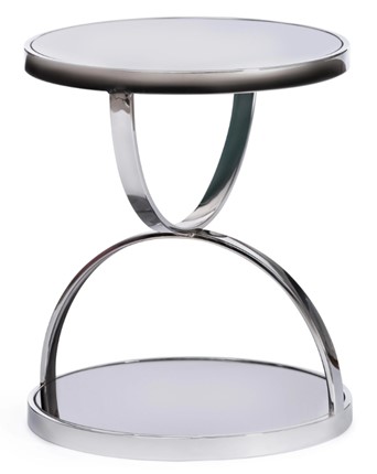 Кофейный столик GROTTO (mod. 9157) металл/дымчатое стекло, 42х42х50, хром в Архангельске - изображение