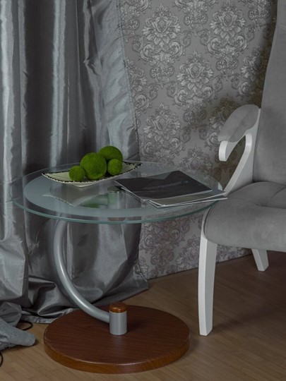 Стеклянный столик Дуэт 13Н (металлик средне-коричневый) в Архангельске - изображение 2