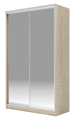 Шкаф 2-х створчатый 2400х1500х620 Хит-24-15-88, Матовое стекло, Дуб сонома в Архангельске - изображение