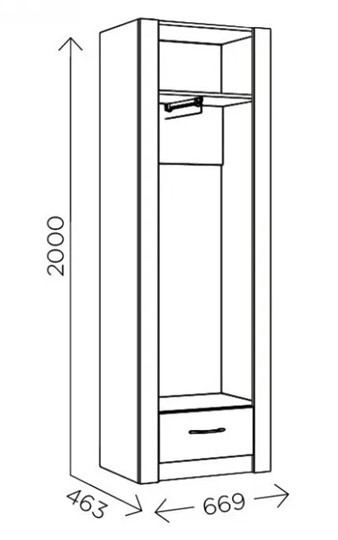 Шкаф гардеробный Ева 5 М3 дуб ирландский/белый матовый в Архангельске - изображение 1