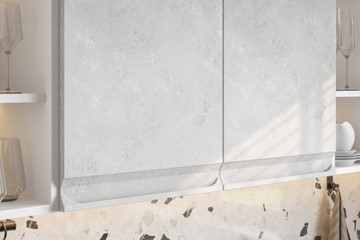 Кухня угловая Вельвет, бетон графит/бетон снежный в Архангельске - предосмотр 4