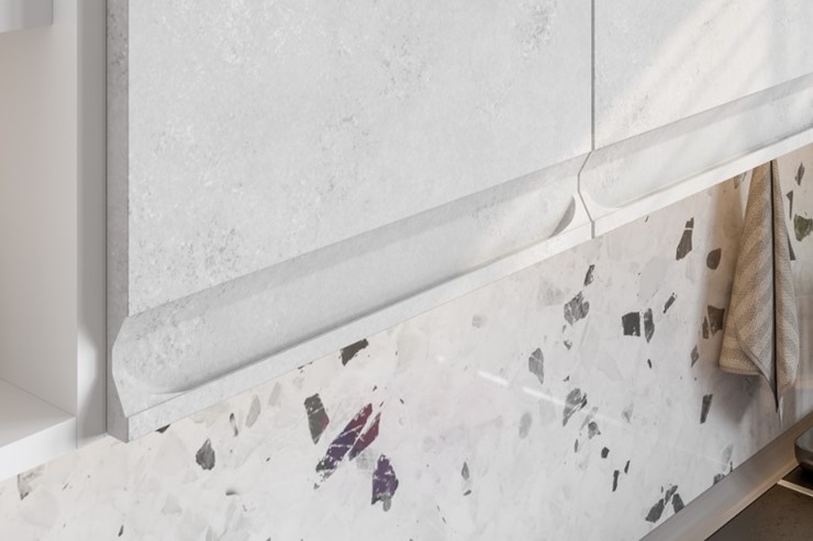 Кухня угловая Вельвет, бетон графит/бетон снежный в Архангельске - изображение 5