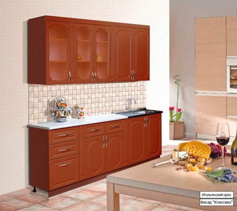 Модульная кухня Классика 2000, цвет Итальянский орех в Архангельске - изображение