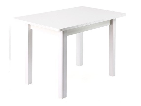 Обеденный стол Айсберг-05, Массив, белый, прямые опоры массив белый в Архангельске - изображение