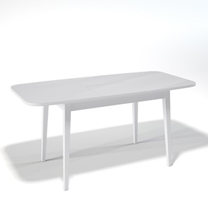 Кухонный раскладной стол Kenner 1200M (Белый/Стекло белое глянец) в Архангельске - предосмотр 1