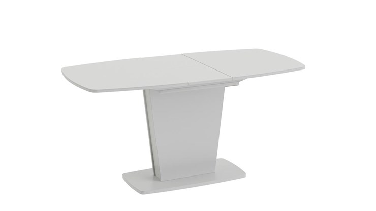 Кухонный стол раскладной Честер тип 2, цвет Белый/Стекло белый глянец в Архангельске - изображение 1