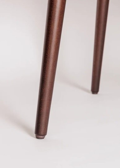 Кухонный стол круглый Шпон Ореха д. 100 см МДФ ножки вишня в Архангельске - изображение 5