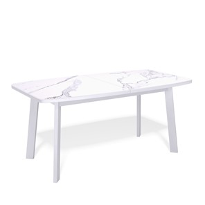 Обеденный раздвижной стол AA1400 (белый/керамика мрамор белый) в Архангельске - предосмотр