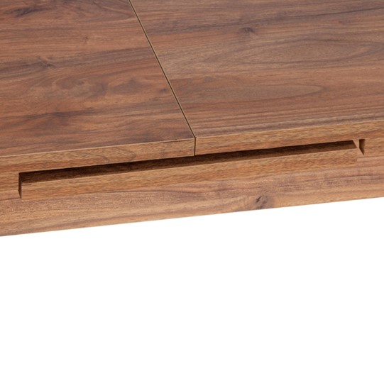 Кухонный стол раздвижной AISHA (mod. 1151) ЛДСП+меламин/дерево граб, 130+35х80х75, walnut (орех) в Архангельске - изображение 7