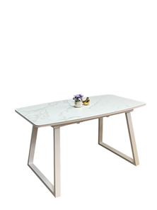 Кухонный стол раскладной AZ1400 (белый/керамика мрамор белый) в Архангельске - предосмотр