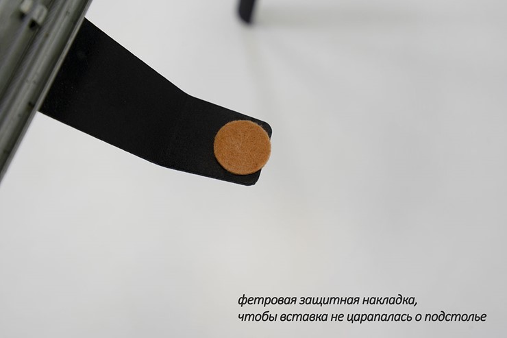 Кухонный раскладной стол Дали-1L(ноги черные, дуб табако) в Архангельске - изображение 6