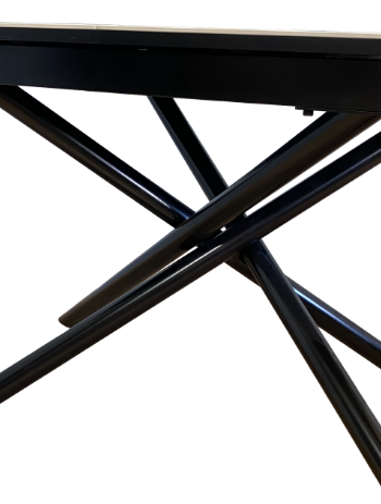 Кухонный стол раздвижной DK1200 (черный/керамика мрамор черный) в Архангельске - изображение 1