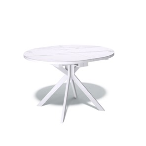 Кухонный стол раздвижной DO1100 (белый/керамика мрамор белый) в Архангельске - предосмотр