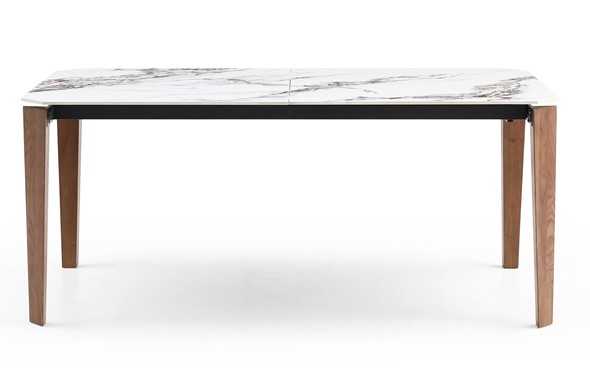 Обеденный раздвижной стол DT8843CW (180) белый мрамор  керамика в Архангельске - изображение