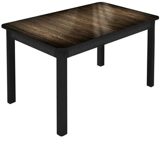 Кухонный раздвижной стол Гамбург исп. 1, ноги метал. крашеные №23 (Exclusive h125/черный) в Архангельске