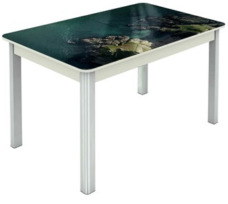 Кухонный стол раскладной Гамбург исп. 1, ноги метал. крашеные №23 (Exclusive h160/белый) в Архангельске