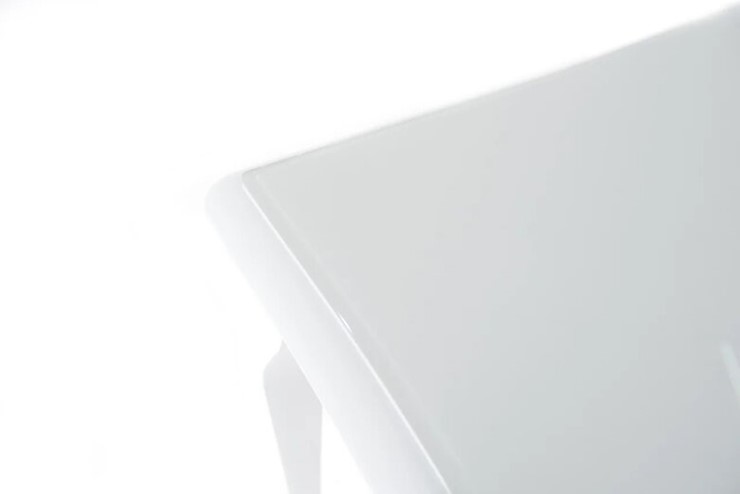Кухонный стол раскладной Кабриоль GLASS 1200х800, (Тон 9 - Эмаль белая + Белое стекло) в Архангельске - изображение 6