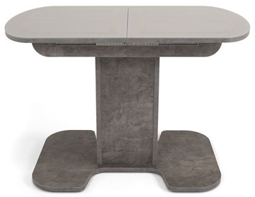 Раздвижной стол Киото-1 (ноги серый камень, серебро/серый камень) в Архангельске - предосмотр 1