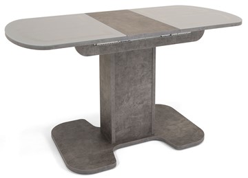 Раздвижной стол Киото-1 (ноги серый камень, серебро/серый камень) в Архангельске - предосмотр 2