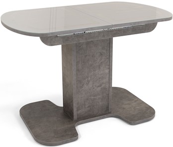 Раздвижной стол Кубика Киото-1 (ноги серый камень, серебро/серый камень) в Архангельске
