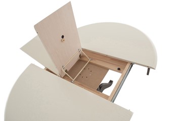 Кухонный раздвижной стол Леонардо-1 исп. Круг 1000, тон 40 Покраска + патина с прорисовкой (на столешнице) в Архангельске - предосмотр 6
