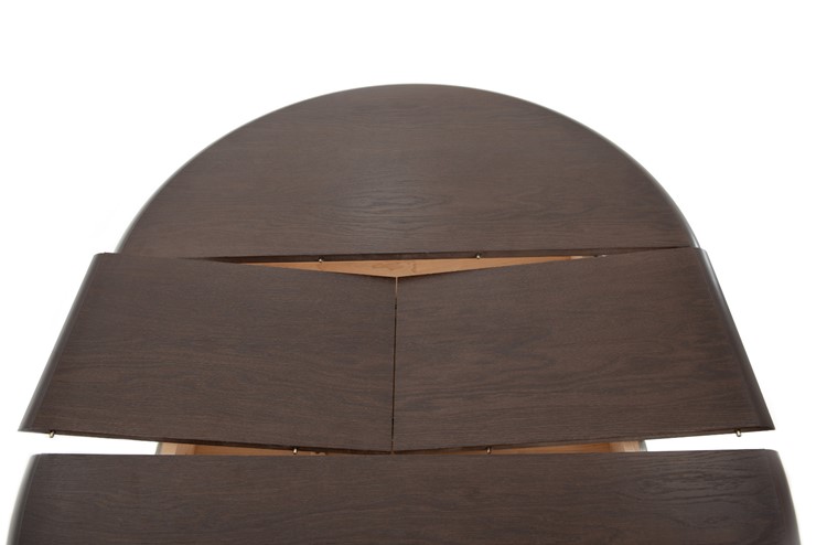 Кухонный раскладной стол Леонардо-1 исп. Круг 1000, тон 9 Покраска + патина с прорисовкой (на столешнице) в Архангельске - изображение 5