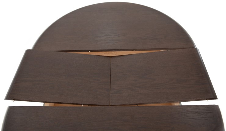 Кухонный раскладной стол Леонардо-1 исп. Круг 900, тон 7 (Морилка/Эмаль) в Архангельске - изображение 5