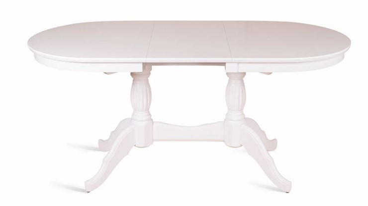 Кухонный раскладной стол Лилия-1300 (белая эмаль) 78,5x82x130+35 в Архангельске - изображение 1