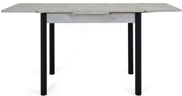 Кухонный раскладной стол Милан-2 EVO, ноги черные, светлый цемент в Архангельске - предосмотр 4