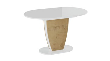 Кухонный раздвижной стол Монреаль тип 1 (Белый глянец/Бунратти) в Архангельске - предосмотр
