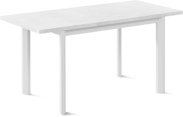 Раздвижной стол Нагано-1L (ноги металлические белые, белый цемент) в Архангельске - предосмотр 1