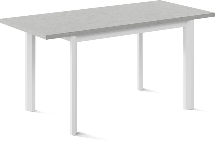Раздвижной стол Нагано-1L (ноги металлические белые, светлый цемент) в Архангельске - изображение 1