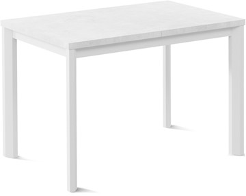 Кухонный раздвижной стол Нагано-3L (ноги металлические белые, белый цемент) в Архангельске - предосмотр
