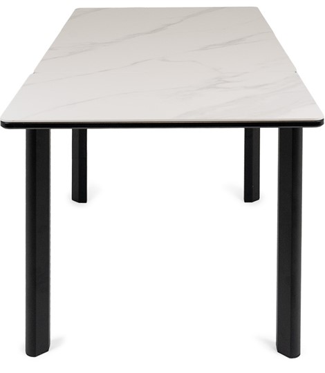 Кухонный стол раскладной Римини-мини С, 90х65 (+40) керамика White Marble (белый) в Архангельске - изображение 10
