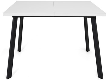 Кухонный стол раскладной Сальвадор-2G (ноги черные, стекло cristal/белый цемент) в Архангельске - предосмотр 1