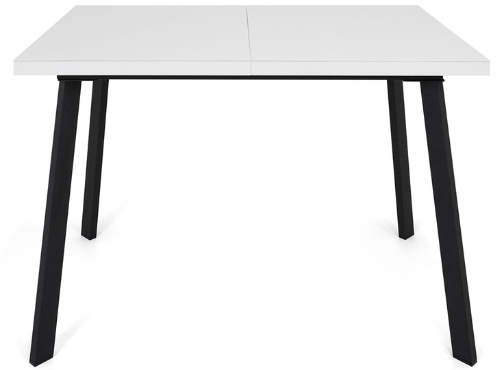 Кухонный стол раскладной Сальвадор-2G (ноги черные, стекло cristal/белый цемент) в Архангельске - изображение 1