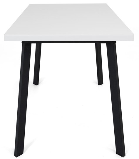 Кухонный стол раскладной Сальвадор-2G (ноги черные, стекло cristal/белый цемент) в Архангельске - изображение 2