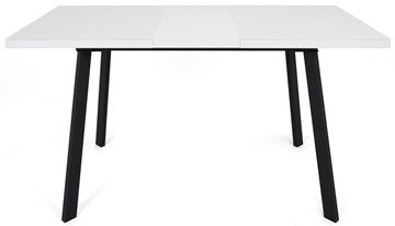 Кухонный стол раскладной Сальвадор-2G (ноги черные, стекло cristal/белый цемент) в Архангельске - предосмотр 4