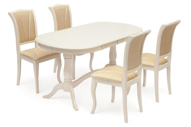 Кухонный раскладной стол Siena ( SA-T6EX2L ) 150+35+35х80х75, ivory white (слоновая кость 2-5) арт.12490 в Архангельске - изображение 6
