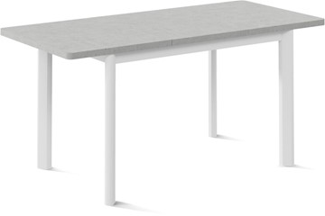 Кухонный стол раздвижной Токио-2L (ноги металлические белые, светлый цемент) в Архангельске - предосмотр 1