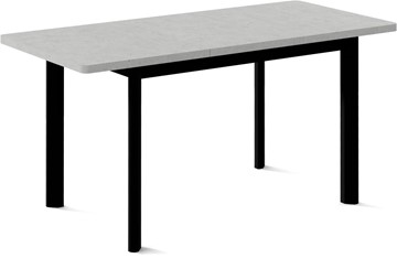 Кухонный раскладной стол Токио-2L (ноги металлические черные, светлый цемент) в Архангельске - предосмотр 1