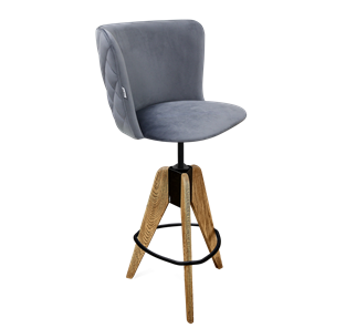 Барный  стул SHT-ST36-3 / SHT-S92 (нейтральный серый/браш.коричневый/черный муар) в Архангельске
